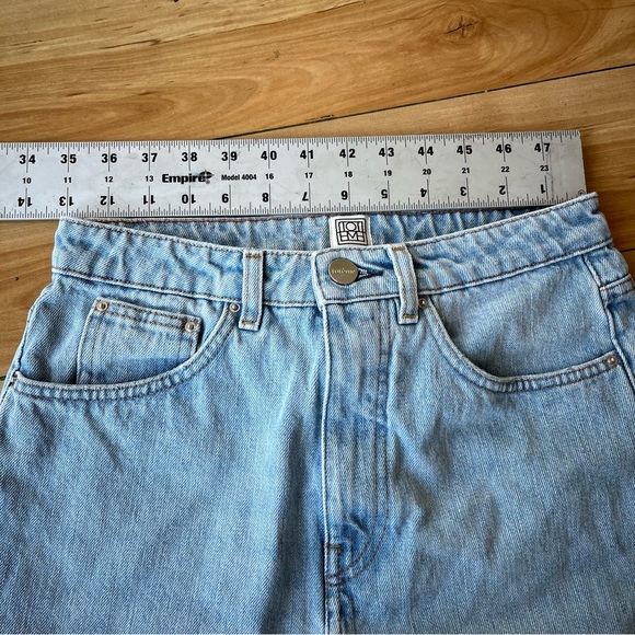 Toteme Jeans Flair Sz 27 Lightwashed Cotton Wide Leg - Picture 11 of 15